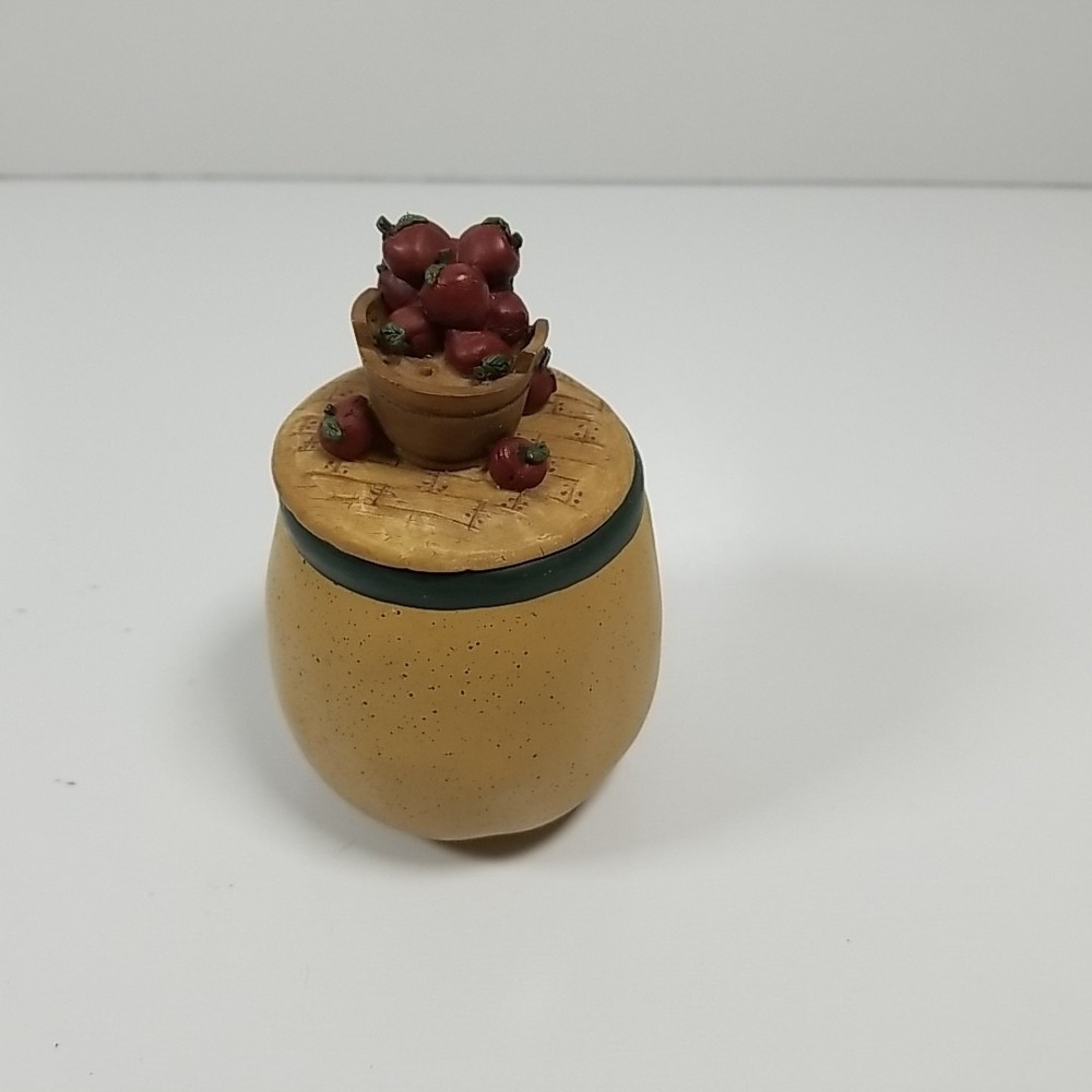 Vintage Ceramic Apple Candle ,Farm House ,Teacher's, 1990,